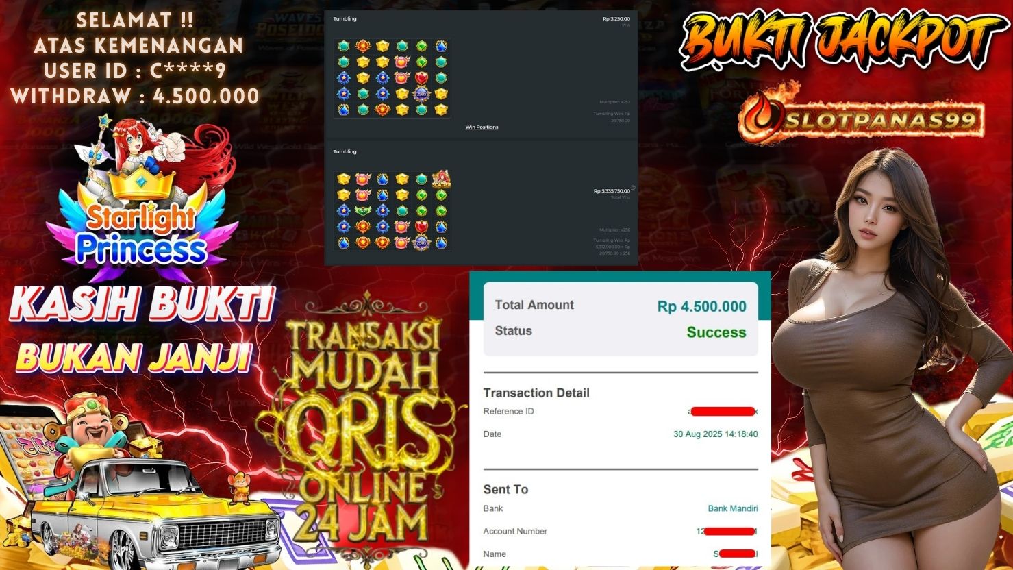 SLOTPANAS99 JACKPOT SLOT STARLIGHT PRINCESS
